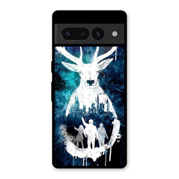 White Deer Glass Back Case for Google Pixel 7 Pro