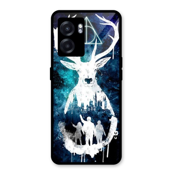 White Deer Glass Back Case for Oppo K10 (5G)