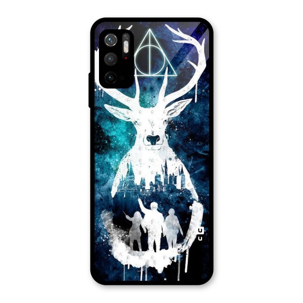 White Deer Glass Back Case for Poco M3 Pro 5G