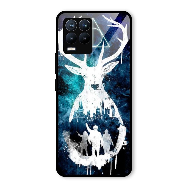 White Deer Glass Back Case for Realme 8 Pro