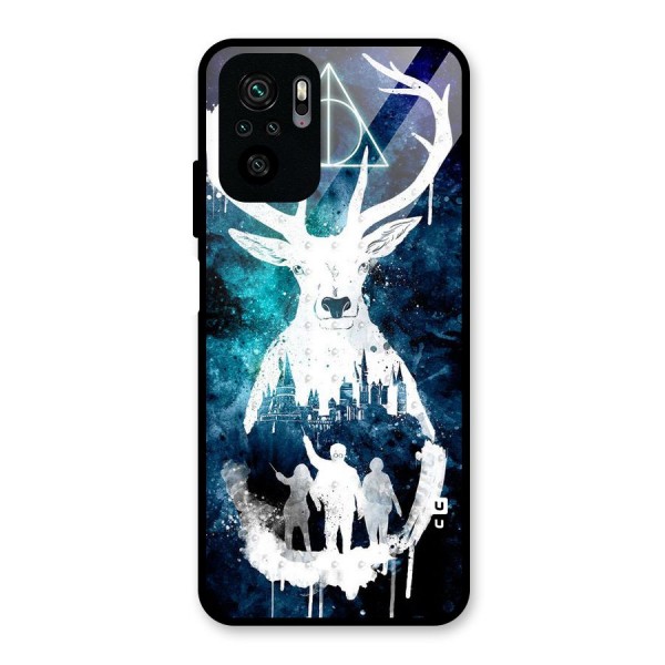 White Deer Glass Back Case for Redmi Note 11 SE