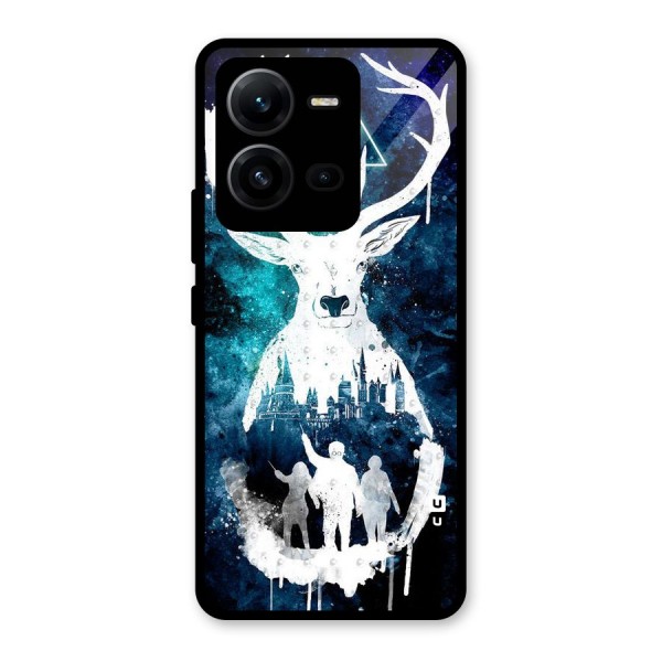 White Deer Glass Back Case for Vivo V25