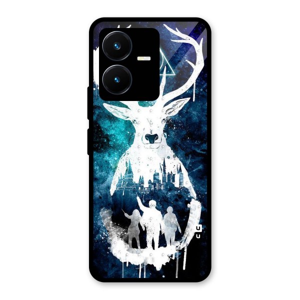 White Deer Glass Back Case for Vivo Y22