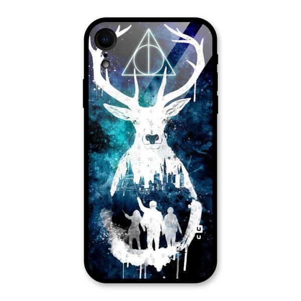 White Deer Glass Back Case for XR