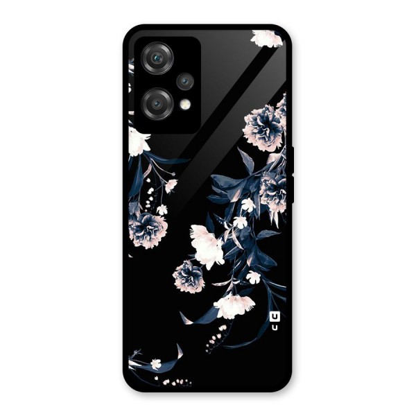 White Flora Glass Back Case for OnePlus Nord CE 2 Lite 5G