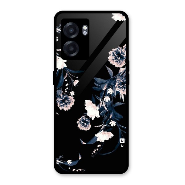 White Flora Glass Back Case for Oppo K10 (5G)