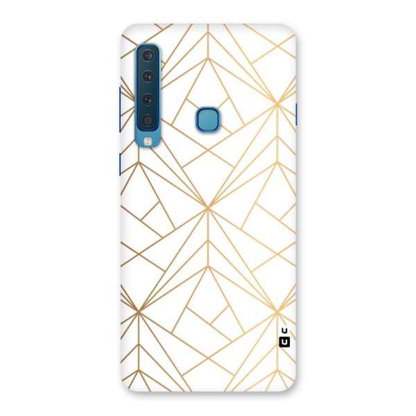 White Golden Zig Zag Back Case for Galaxy A9 (2018)