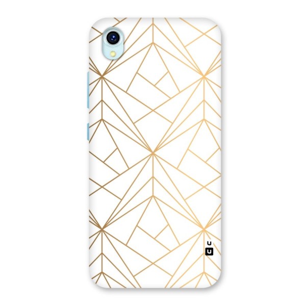 White Golden Zig Zag Back Case for Vivo Y1s