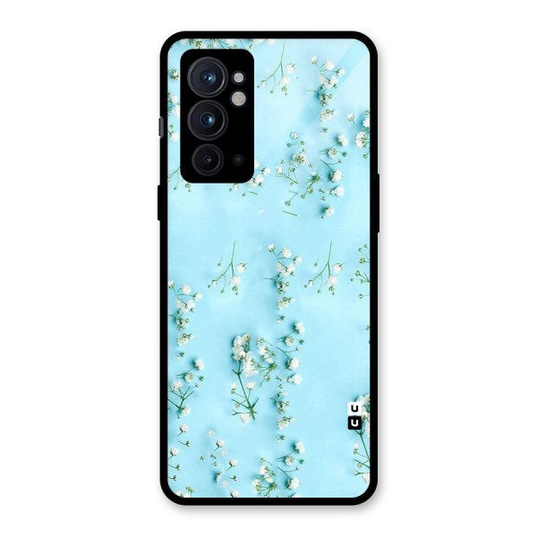 White Lily Design Glass Back Case for OnePlus 9RT 5G