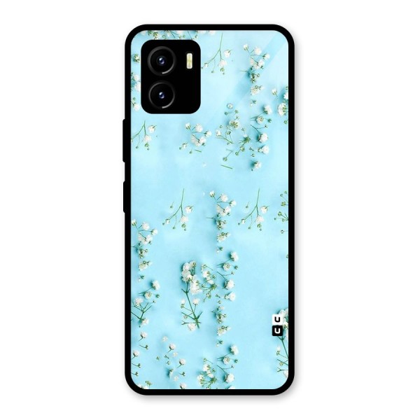 White Lily Design Glass Back Case for Vivo Y15s