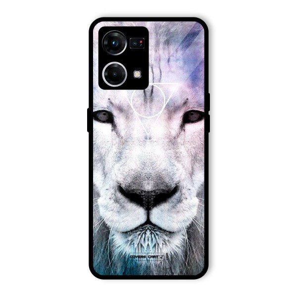 White Lion Glass Back Case for Oppo F21s Pro 4G