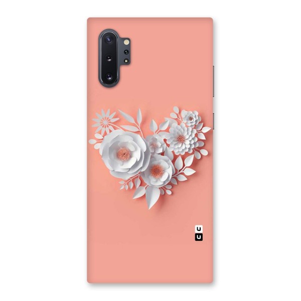 White Paper Flower Back Case for Galaxy Note 10 Plus