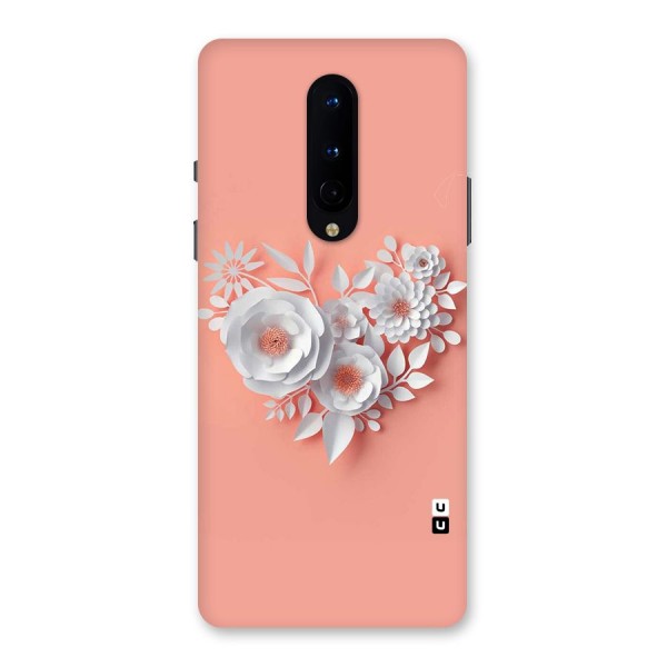 White Paper Flower Back Case for OnePlus 8