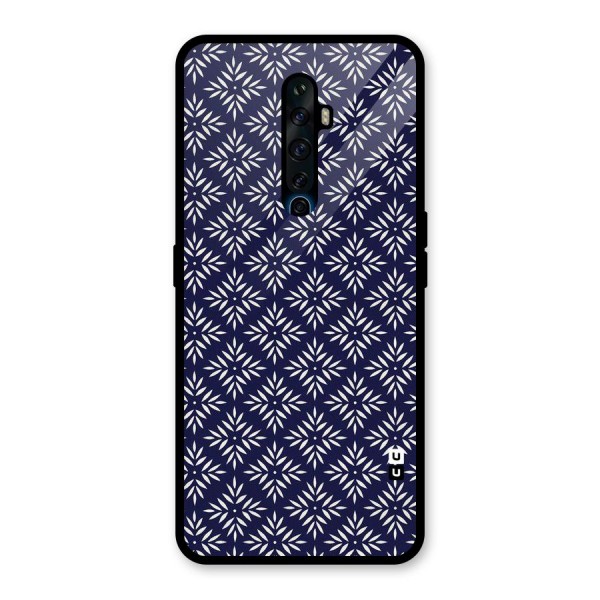 White Petals Pattern Glass Back Case for Oppo Reno2 Z