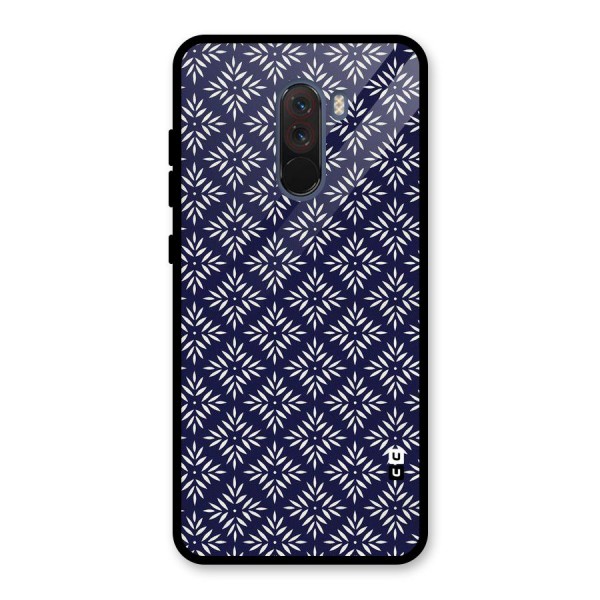 White Petals Pattern Glass Back Case for Poco F1