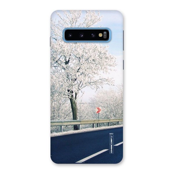 White Snow Tree Back Case for Galaxy S10