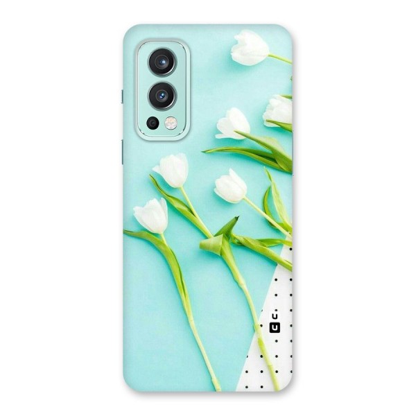 White Tulips Back Case for OnePlus Nord 2 5G