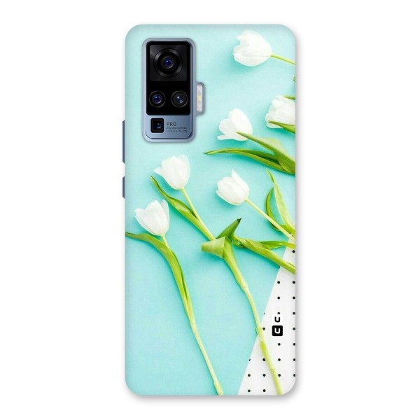 White Tulips Back Case for Vivo X50 Pro