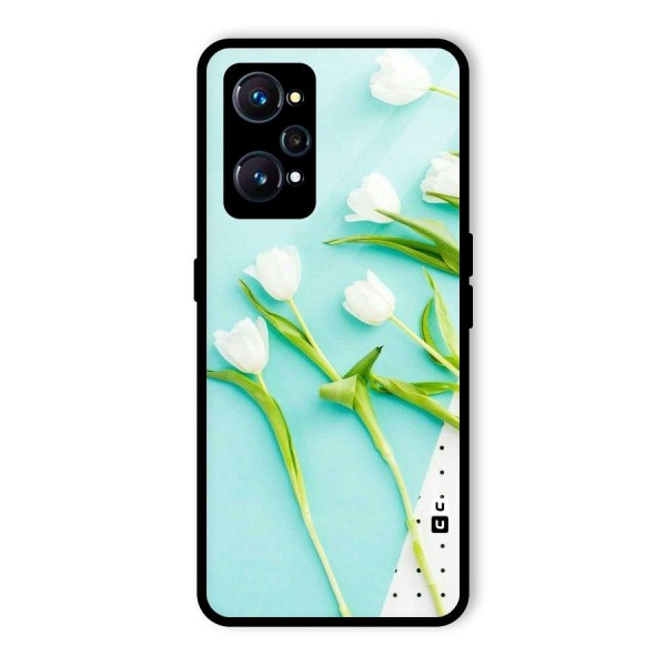 White Tulips Glass Back Case for Realme GT 2