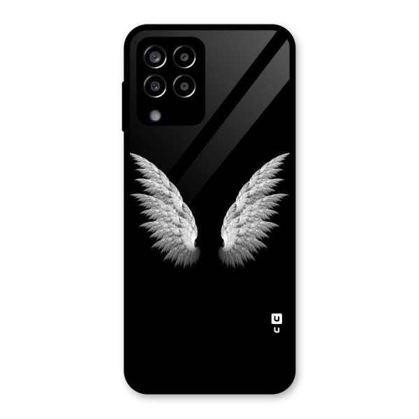 White Wings Glass Back Case for Galaxy M33