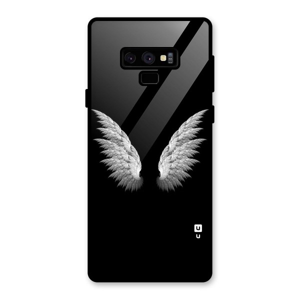 White Wings Glass Back Case for Galaxy Note 9