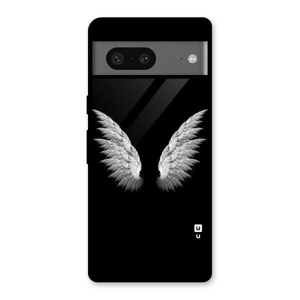 White Wings Glass Back Case for Google Pixel 7