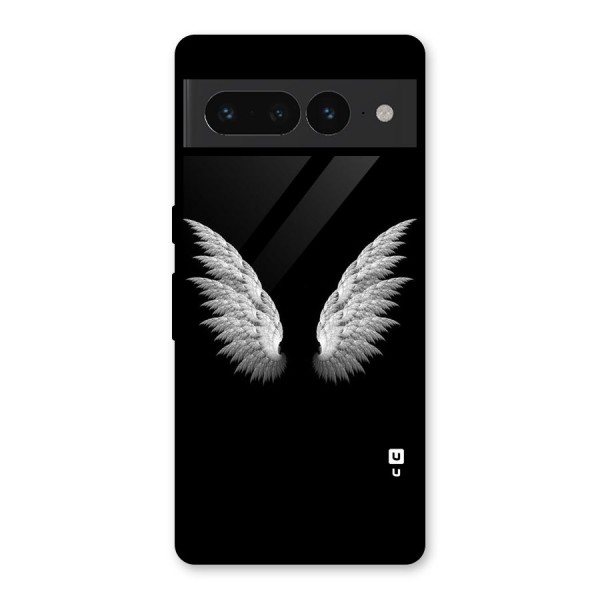 White Wings Glass Back Case for Google Pixel 7 Pro