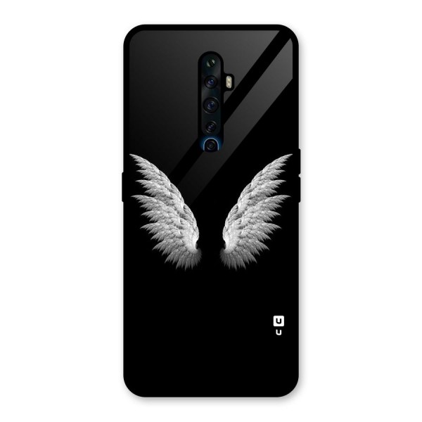 White Wings Glass Back Case for Oppo Reno2 Z