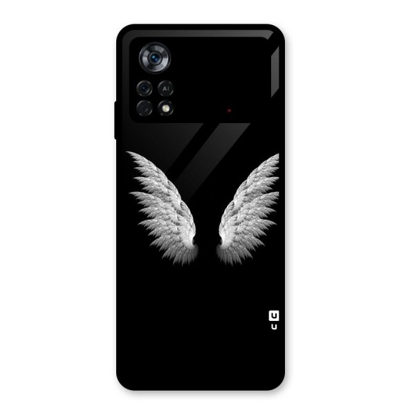 White Wings Glass Back Case for Poco X4 Pro 5G