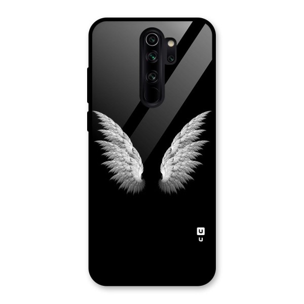 White Wings Glass Back Case for Redmi Note 8 Pro