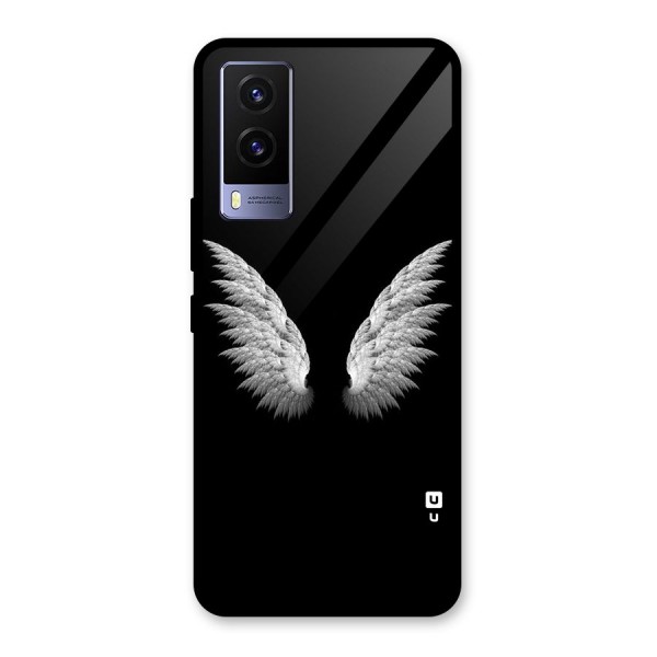 White Wings Glass Back Case for Vivo V21e 5G
