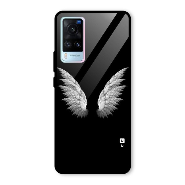 White Wings Glass Back Case for Vivo X60