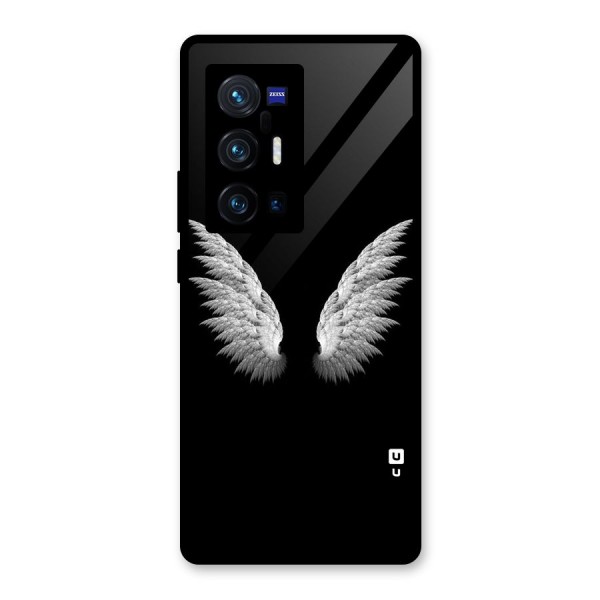 White Wings Glass Back Case for Vivo X70 Pro Plus