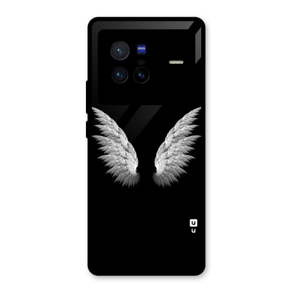 White Wings Glass Back Case for Vivo X80