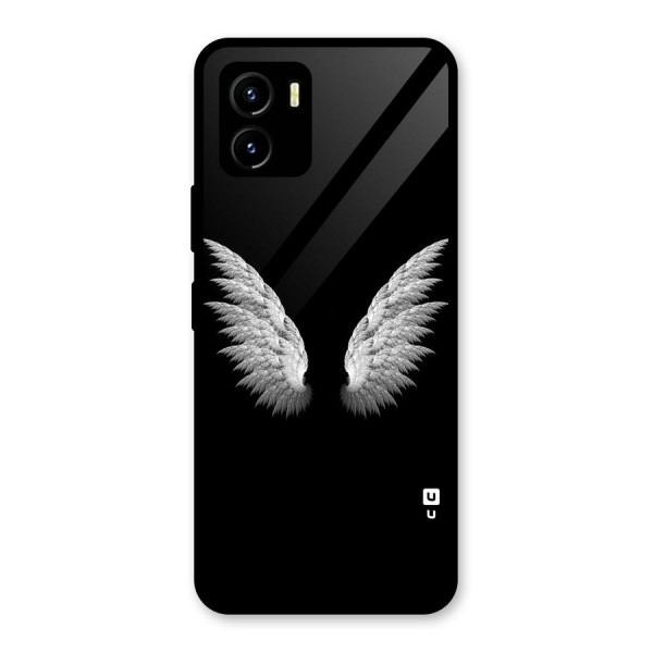 White Wings Glass Back Case for Vivo Y15s