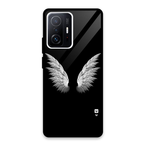 White Wings Glass Back Case for Xiaomi 11T Pro