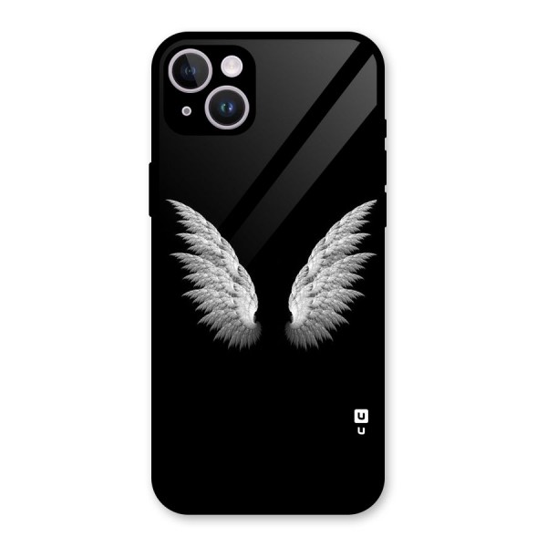 White Wings Glass Back Case for iPhone 14 Plus