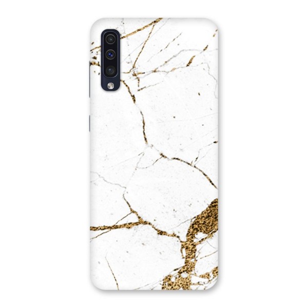 White and Gold Design Back Case for Galaxy A50