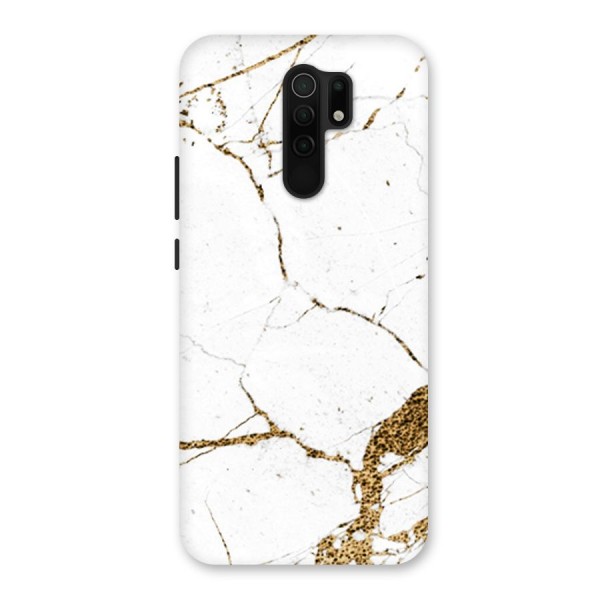 White and Gold Design Back Case for Poco M2