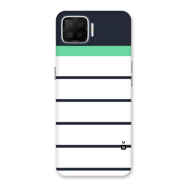 White and Simple Stripes Back Case for Oppo F17