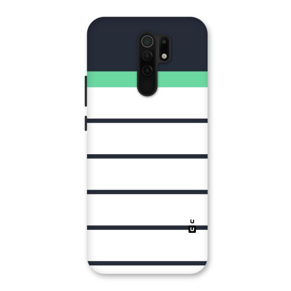 White and Simple Stripes Back Case for Redmi 9 Prime