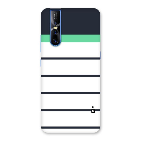 White and Simple Stripes Back Case for Vivo V15 Pro