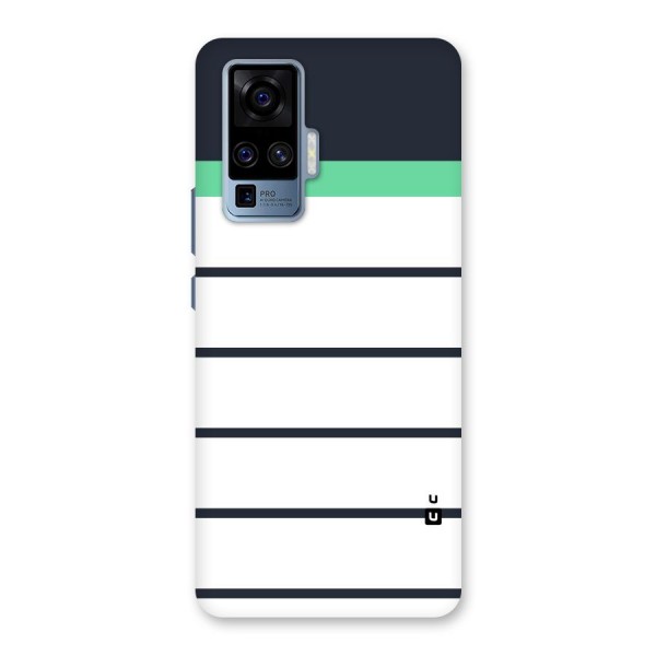 White and Simple Stripes Back Case for Vivo X50 Pro