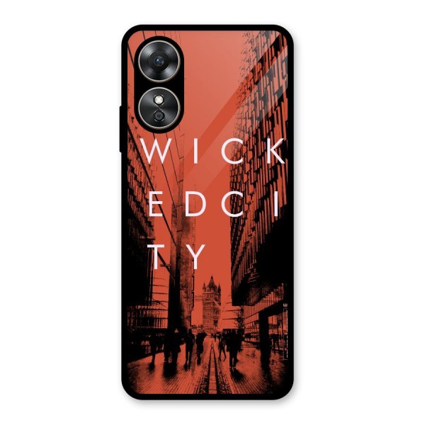 Wicked City Glass Back Case for Oppo A17