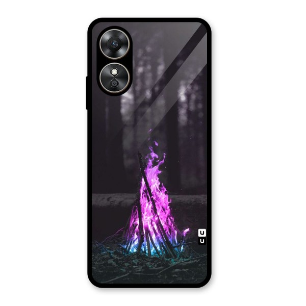 Wild Fire Glass Back Case for Oppo A17