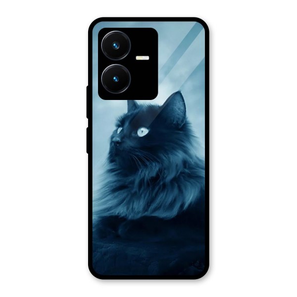 Wild Forest Cat Glass Back Case for Vivo Y22