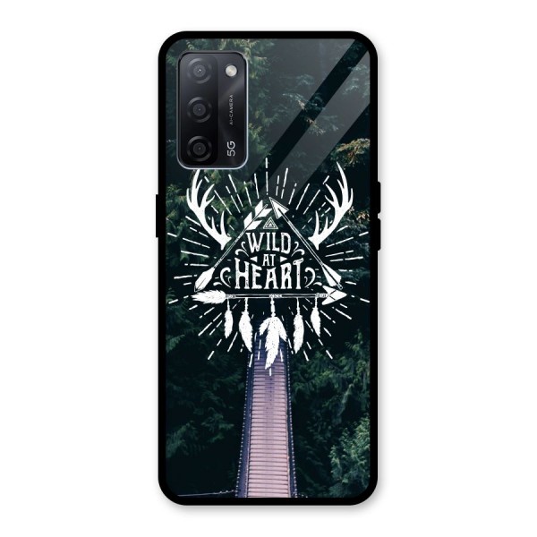 Wild Heart Glass Back Case for Oppo A53s 5G