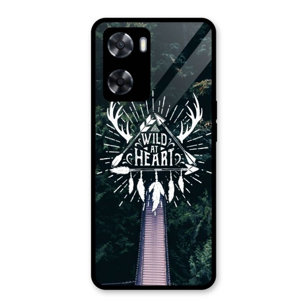 Wild Heart Glass Back Case for Oppo A57 2022