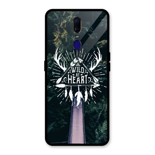 Wild Heart Glass Back Case for Oppo F11