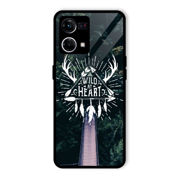 Wild Heart Glass Back Case for Oppo F21s Pro 4G